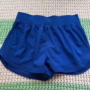 Asics Women's Vibrant Blue Athletic Shorts Size Medium Lined EUC Running